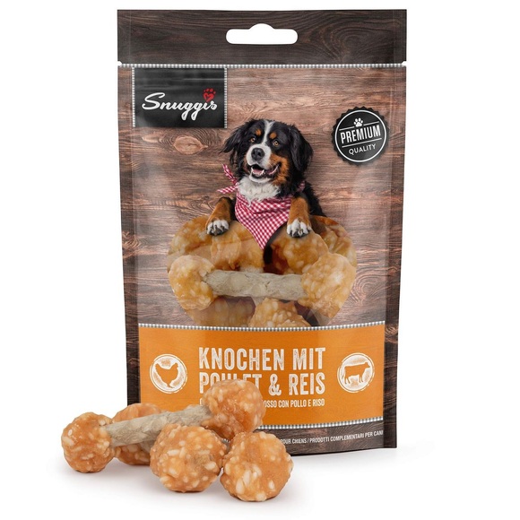 QUALIDOG Knochen mit Huhn & Reis 100g