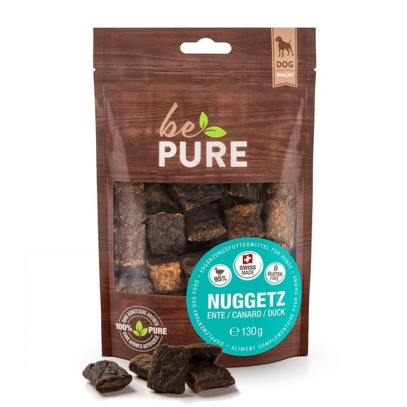 bePure Hundesnacks Nuggetz Ente 130g