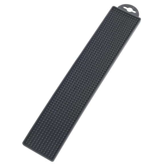 Wenko - Abtropfmatte Slim Schwarz, 8 x 42 cm