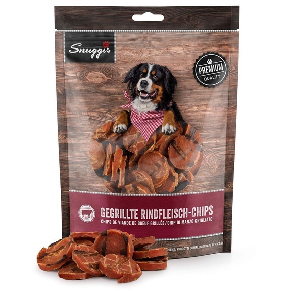 QUALIDOG Hundesnack Gegrillte Rindfleisch-Chips 300g