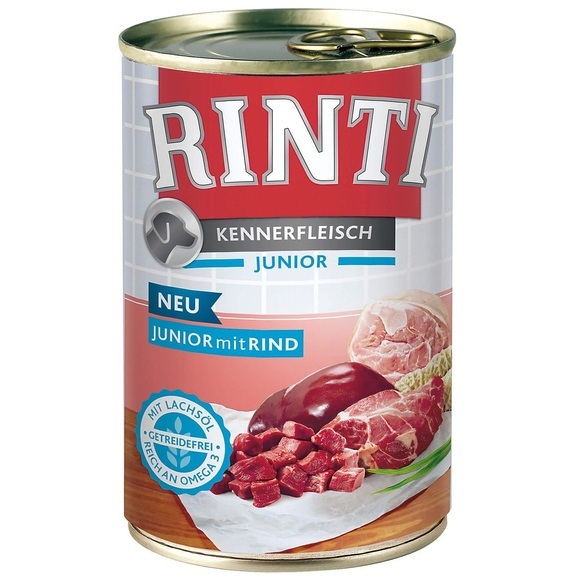 RINTI Kennerfleisch Junior - 6 x 400 g Rind