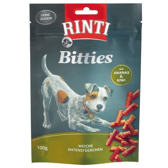 RINTI Extra Bitties 100 g - Ente mit Ananas & Kiwi