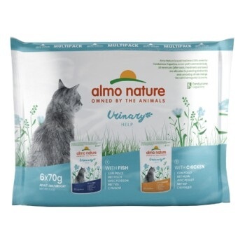Almo Nature Urinary Support Pouch - Mix: Fish & Huhn 6 x 70 g