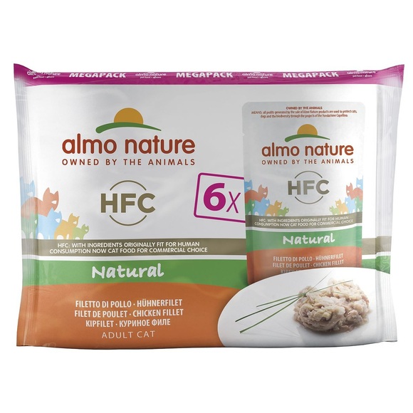 Almo Nature HFC Natural Pouch 6 x 55 g - Hühnerfilet