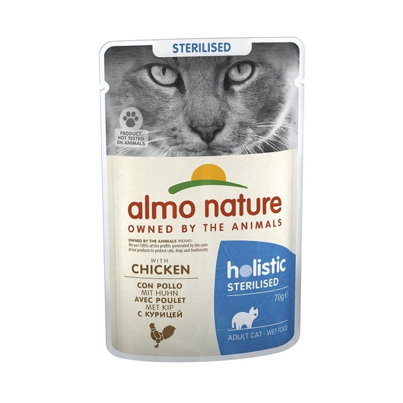 Almo Nature Sterilised Pouch - 6 x 70 g mit Huhn
