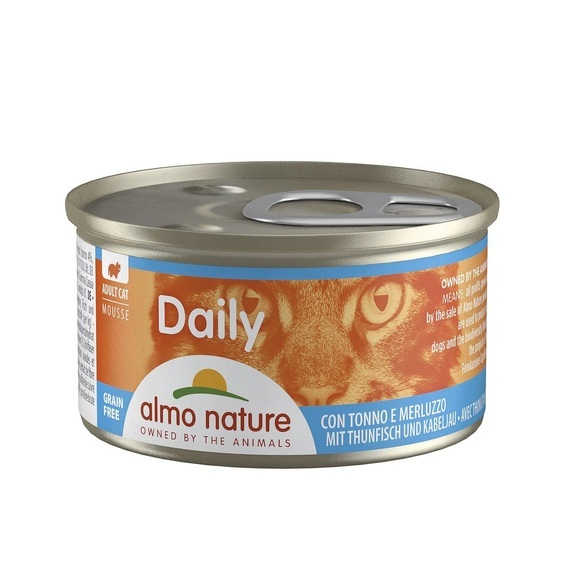 Almo Nature Mousse Adult mit Thunfisch & Kabeljau 85g