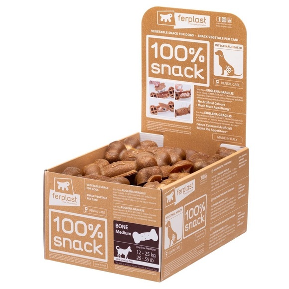 Ferplast Kauknochen Euglena Darmgesundheit, Grösse L (20x75g)