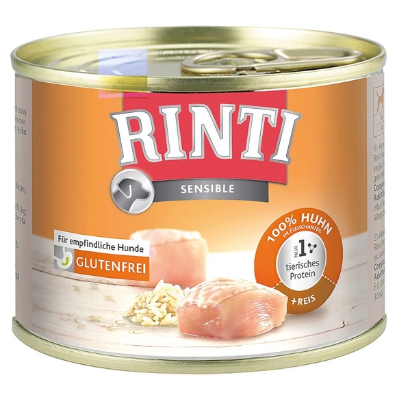 Sparpaket RINTI Sensible 24 x 800 g - Huhn & Reis