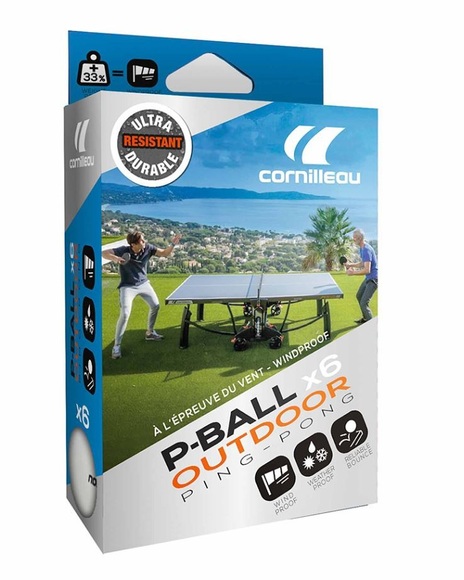 Cornilleau - Tischtennis-Bälle P-BALL OUTDOOR - weiss - Kunststoff