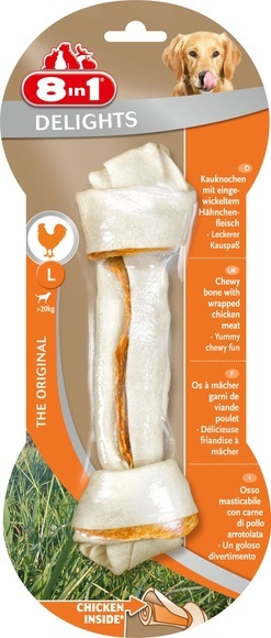 Sparpaket: 8in1 Delights Kauknochen Huhn - L 2 x 3 Stück (à 85 g)