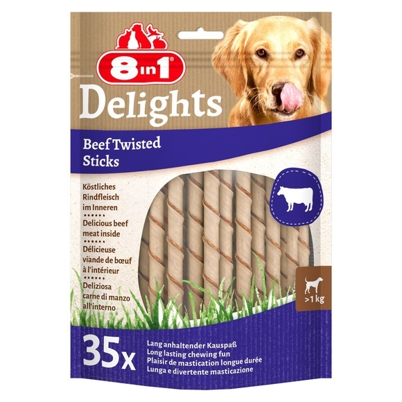 8in1 DELIGHTS Beef twisted 35pcs 190g