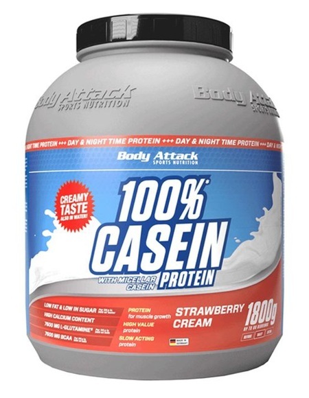 100% Casein Protein - 1800g - Strawberry Cream