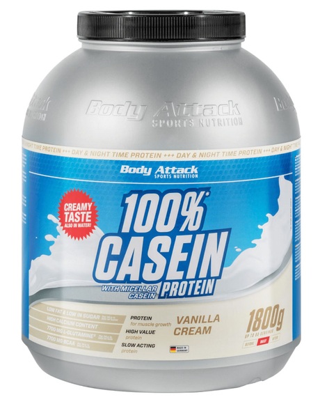 Body Attack 100% Casein Protein Vanilla Cream (1800g)