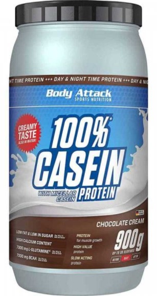 Body Attack 100% Casein Protein Chocolate Cream (900g)