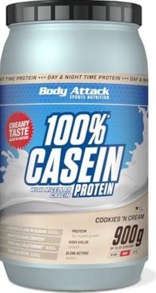 Body Attack 100% Casein Protein Cookies 'n Cream (900g)