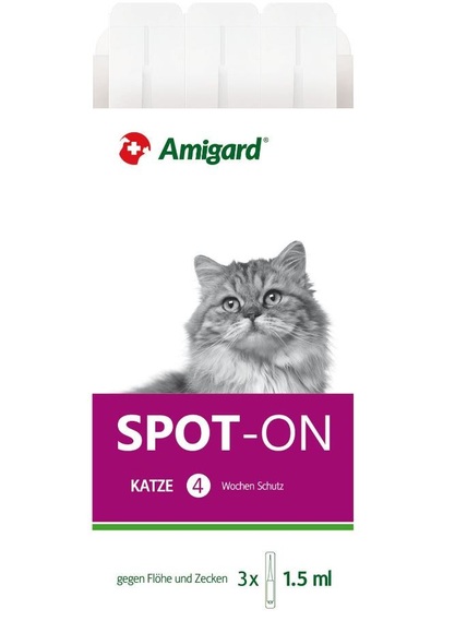 Amigard Anti-Parasit-Tropfen Spot-on Katze, 3 x 1.5 ml