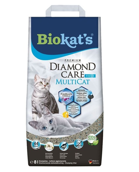 8 l + 2 l gratis! 10 l Biokat´s DIAMOND CARE Katzenstreu - MultiCat Fresh (8 l)