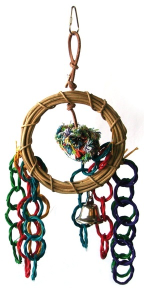 SP Vogelspielzeug aus Rotangpalme,L=38cm