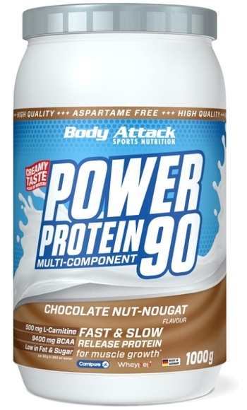 Body Attack Power Protein 90 Chocolate Nut-Nougat (1000g)