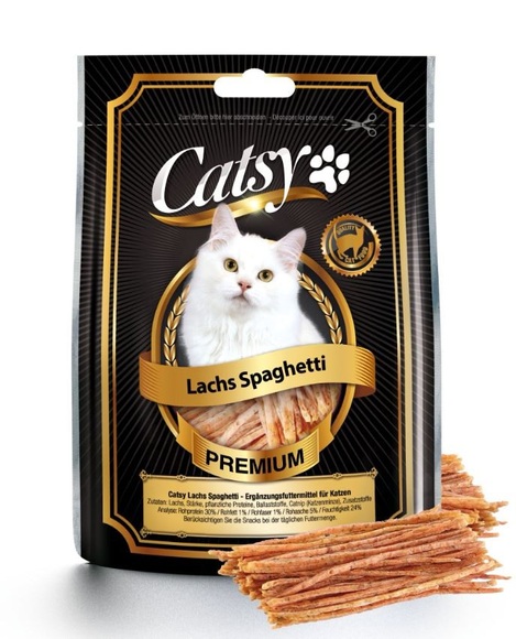 Catsy Snack Lachs Spaghetti 50g Katzensnack