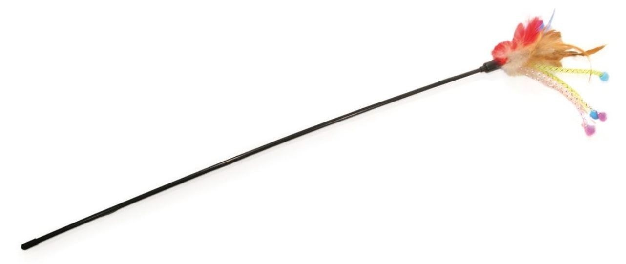 swisspet Federwedel m/Softbällen L=40cm