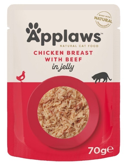 Applaws Pouch in Jelly 16 x 70 g - Huhn mit Rind