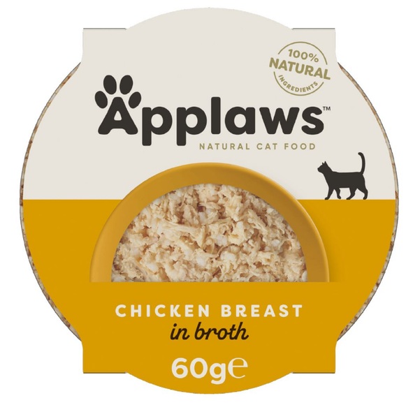 Applaws Cat Pot Katzenfutter 10 x 60 g - Zarte Hühnchenbrust & Reis