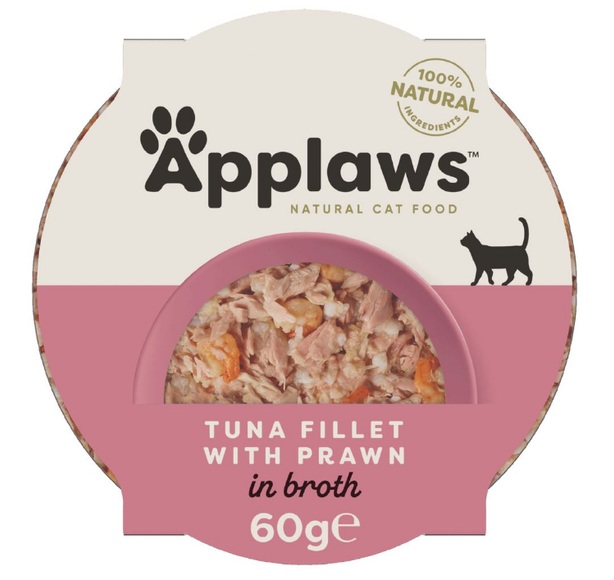 Sparpaket Applaws Cat Pot 30 x 60 g - Exklusiver Thunfisch & Garnelen