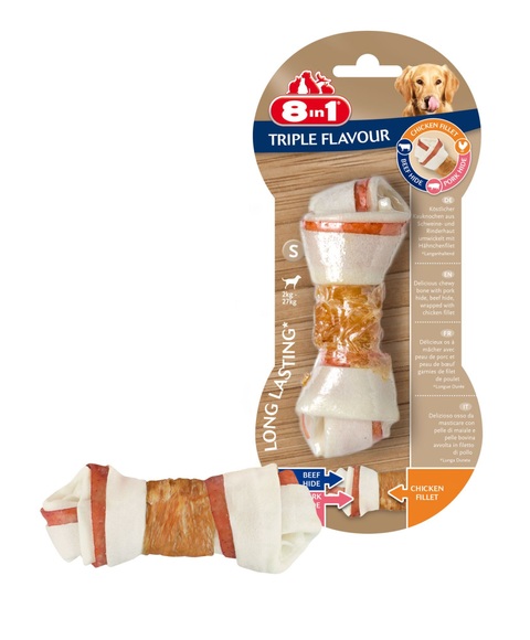 8in1 Triple Flavour Bones - S, 35g
