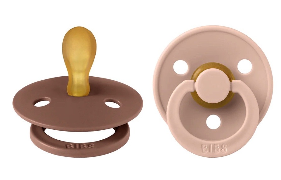 BIBS® Schnuller Colour Symmetrischer Sauger Woodchuck & Blush 0-6 Monate, 2 Stk.
