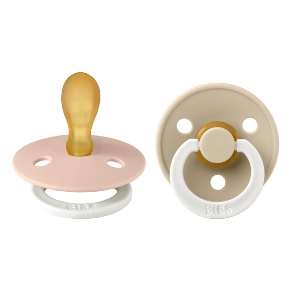 BIBS® Nachtschnuller Colour Symmetrischer Sauger Blush & Vanilla Night Glow 0-6 Monate 2 Stk.