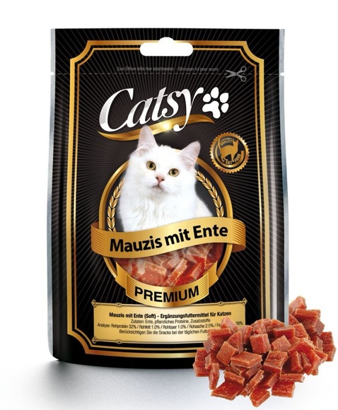 Catsy Snack Mauzis mit Ente 50g Katzensnack