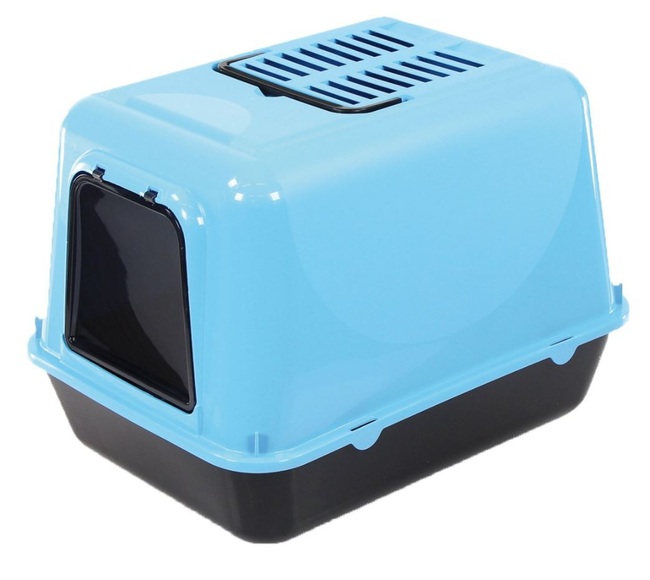 swisspet Katzenhaustoilette Lola blau/sw