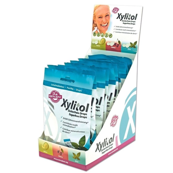 Miradent Lutschtabletten, Minze, 60 g, Display à 12 Stk.