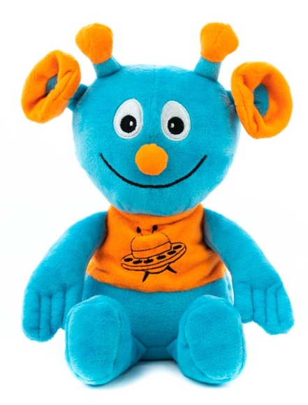 Habibi Plush Wärmeplüschtier Alien blau/orange (1 Stk)