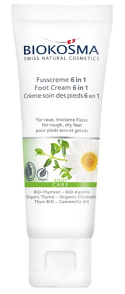 BIOKOSMA Fusscreme 6 in 1 Mini mit Bio-Thymian und Bio-Kamille (20ml)