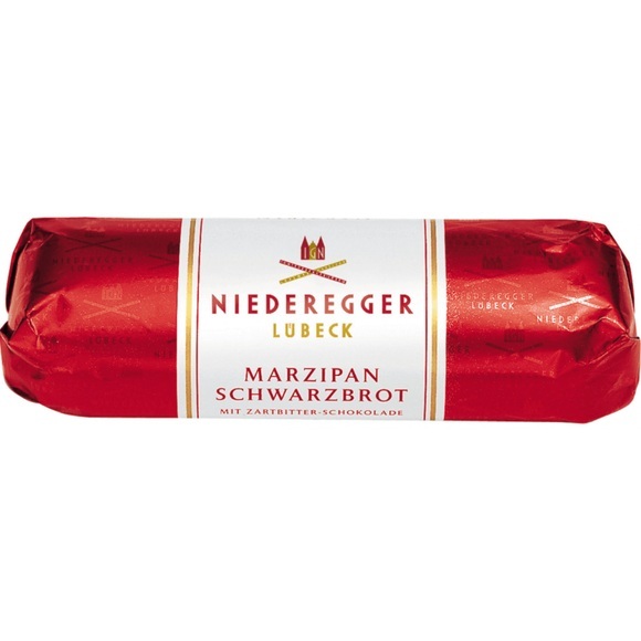 Niederegger Marzipan Schwarzbrot 75g Marzipan mit Überzug aus Zartbitterschokolade
