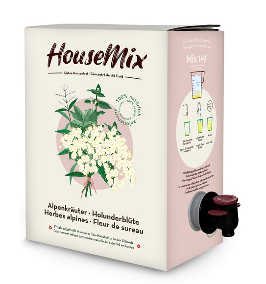 HouseMix Eistee Konzentrat, Alpenkräuter & Holunder (3 Liter)