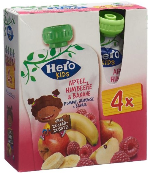 Hero Kids Smoothie Apfel Himbeere Banane (4x120g)