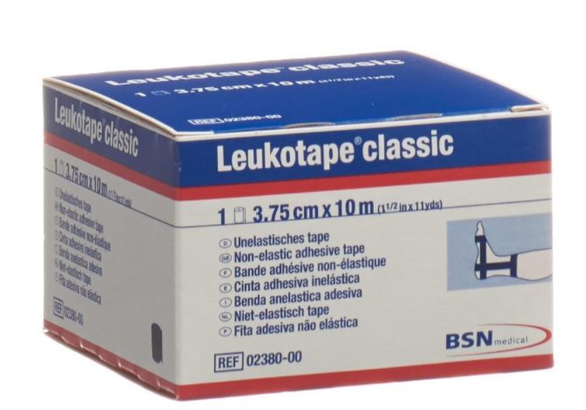 Leukotape classic Pflasterband 10mx3.75cm schwarz (1 Stück)