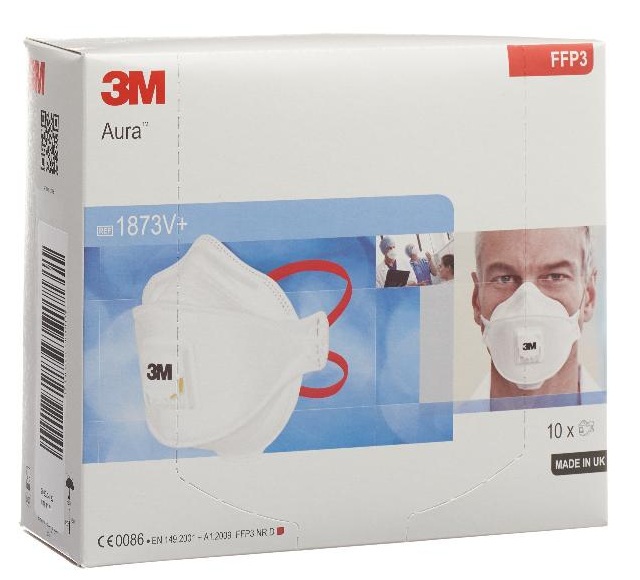 3M Atemschutz Maske FFP3 mit Ventil (10 Stück)