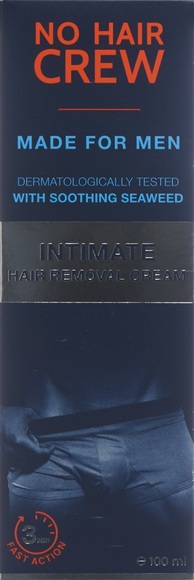 NO Hair Crew Herren Premium Enthaarungscreme für den Intimbereich – Für Männer 100ml