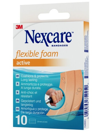 3M Pflaster Flexible Foam Active Bands 6x10cm (10 Stück)