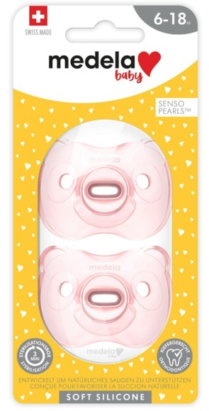 Medela Baby Schnuller Soft Silicone Girl 6-18 Monate (2 Stk)