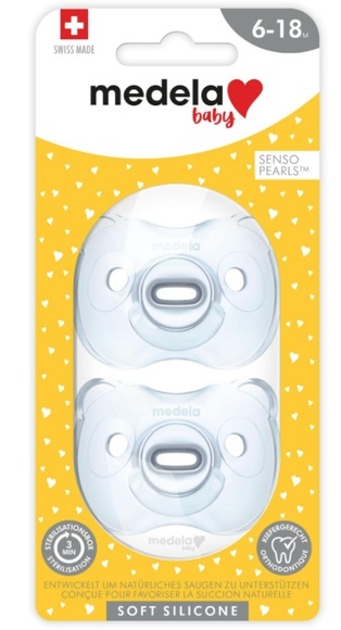Medela Baby Schnuller Soft Silicone Boy 6-18 Monate (2 Stk)