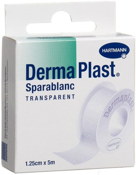 DermaPlast Sparablanc Transparent 1.25cmx5m weiss (1 Stück)