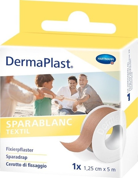 DermaPlast Sparablanc Textil 1.25cmx5m hautfarbe (1 Stück)