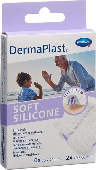 DermaPlast Soft Silicone, 2 Grössen 8 Stück
