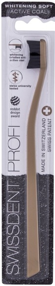 SWISSDENT PROFI Whitening Aktivkohle Zahnbürste Soft Gold (1 Stk)