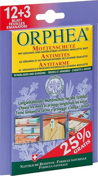 Orphea Mottenschutz Blätter 12+3Blatt